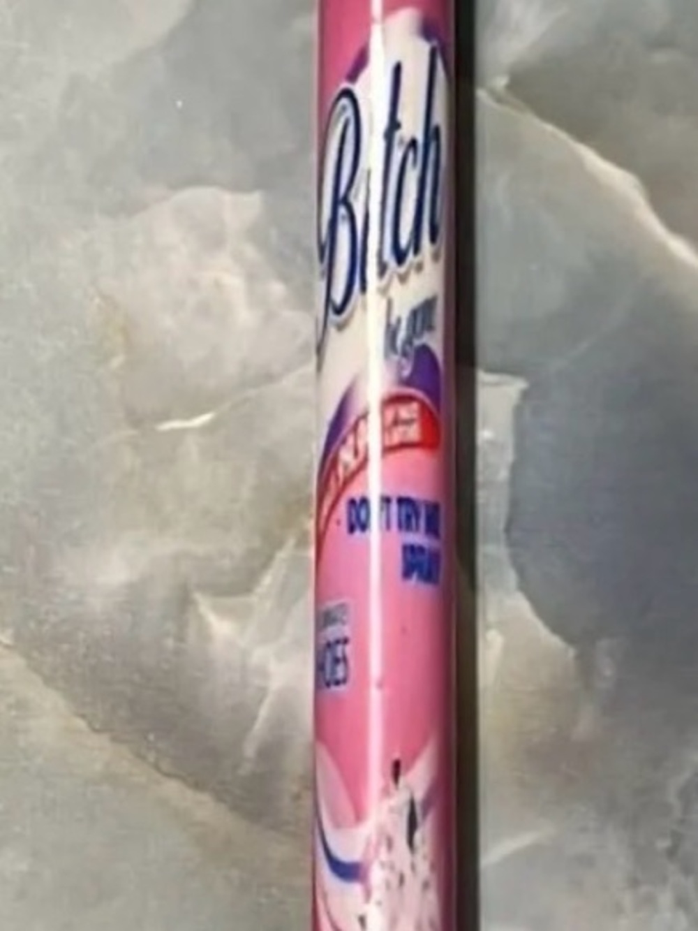 B be gone novelty gel pen. Spray can inspired- Pink